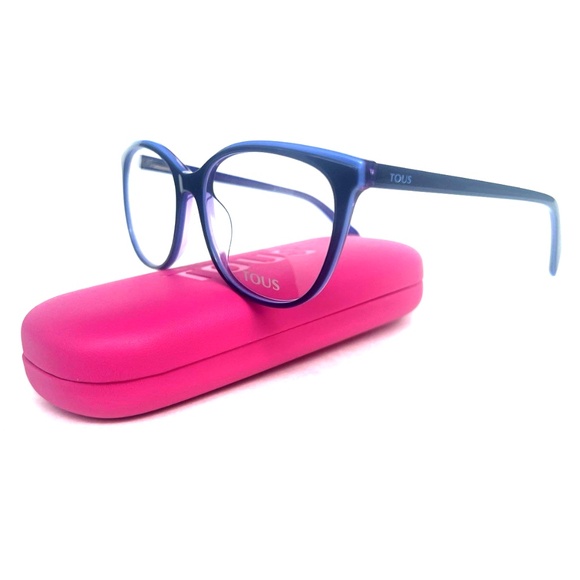 New TOUS Eyeglasses VTOA36 09MC 53 16 135 Acetate Frames Navy Blue Women Glasses - Picture 1 of 15